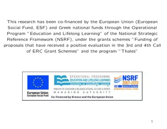 This research has been co-financed by the European Union (European  Social Fund, ESF) and Greek
