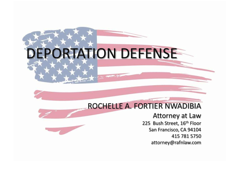 deportation defense