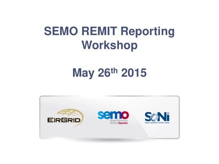 semo remit reporting
