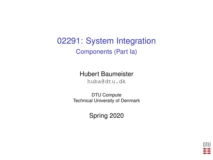 02291 system integration