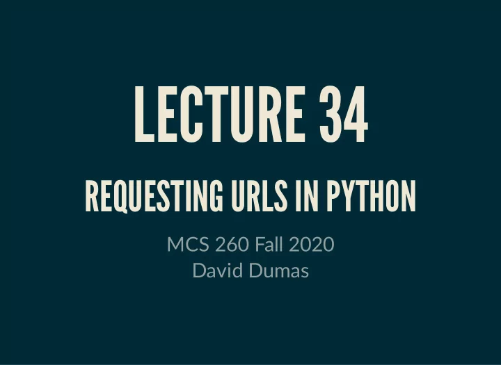 lecture 34
