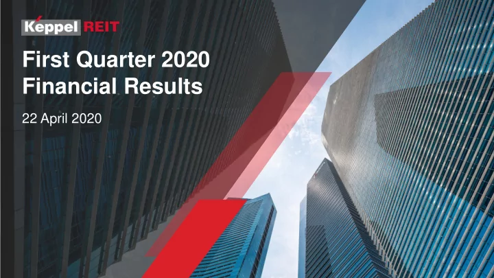 first quarter 2020