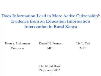 Does Information Lead to More Active Citizenship?  Evidence from an Education Information