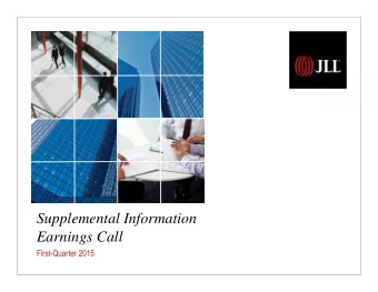 Supplemental Information  Earnings Call    Q1