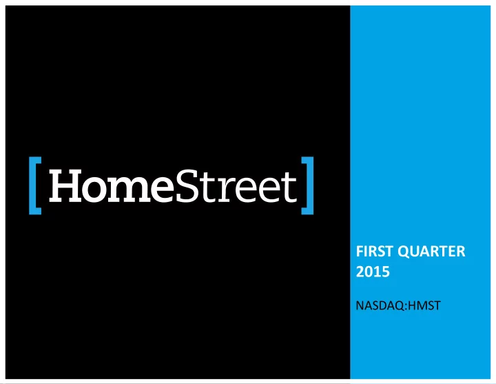 first quarter 2015
