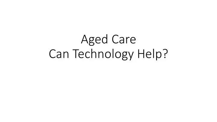 can technology help terms of reference
