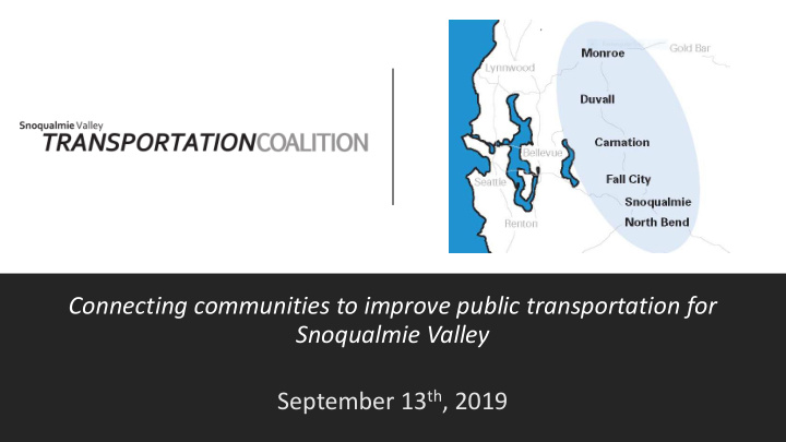 connecting communities to improve public transportation