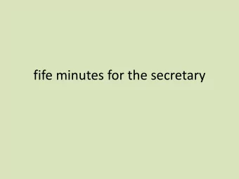 fife minutes for the secretary  some informations about the  Dr. Niels Wieth-Knudsen Award  of