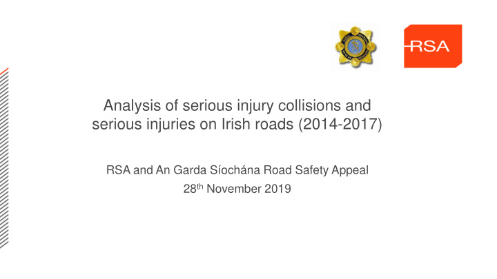 analysis of serious injury collisions and serious