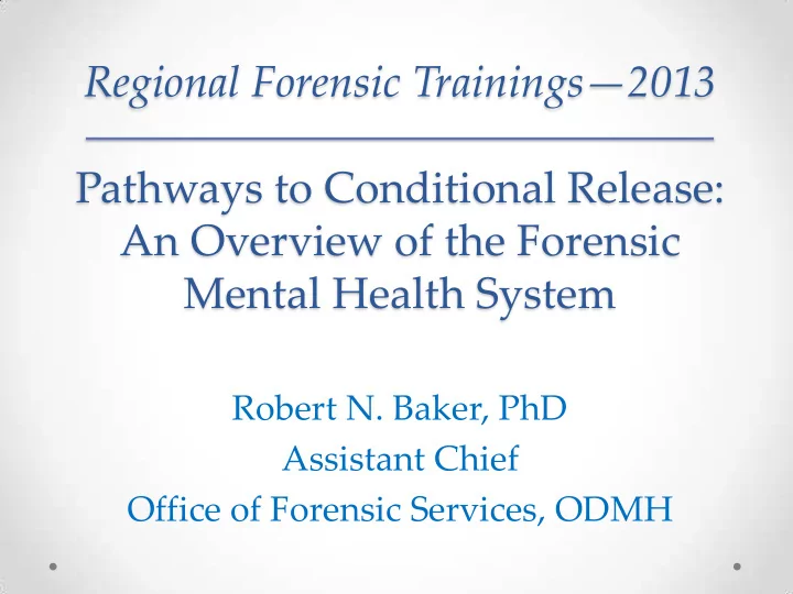 regional forensic trainings 2013