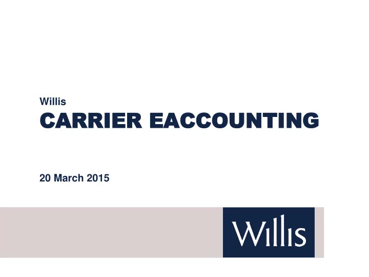 carrier carrier eacco eaccounti unting ng