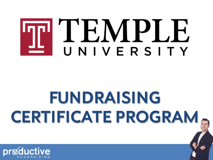 fundraising certificate program closing intensive agenda