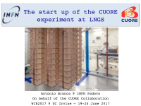 the start up of the cuore experiment at lngs