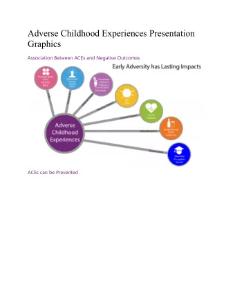 Adverse Childhood Experiences Presentation Graphics  Association Between ACEs and Negative Outcomes