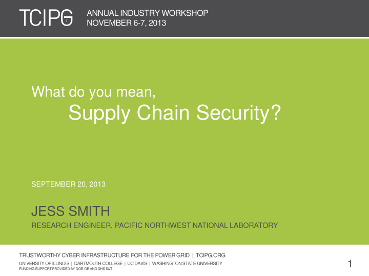 supply chain security