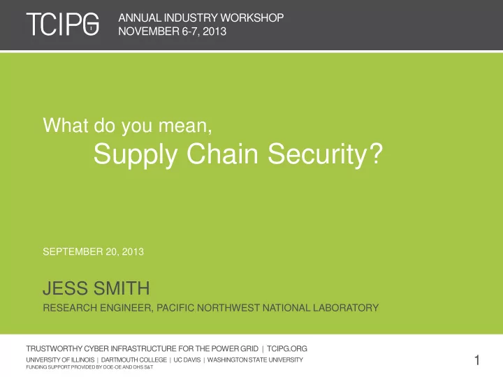 supply chain security