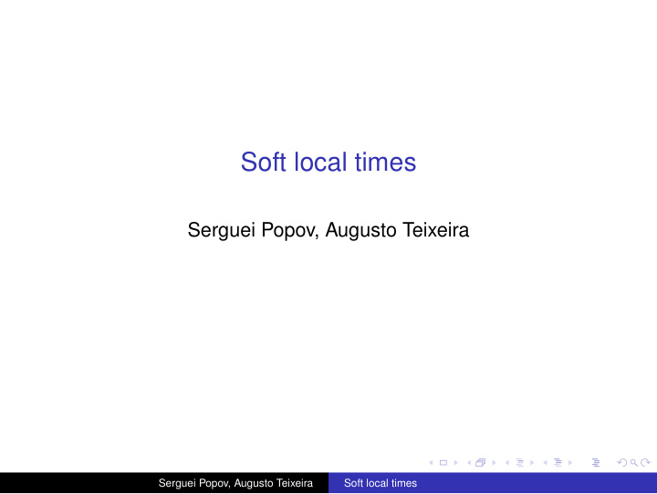 soft local times