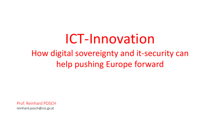 ict innovation