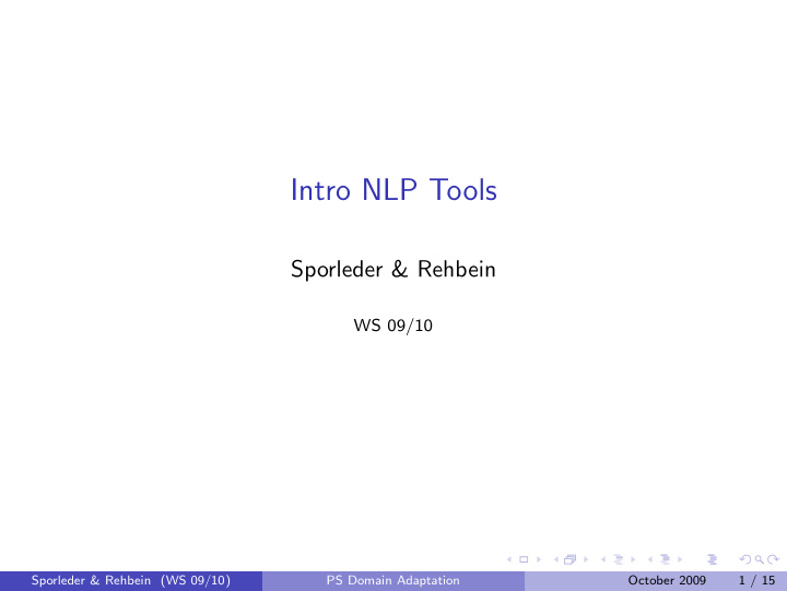 intro nlp tools