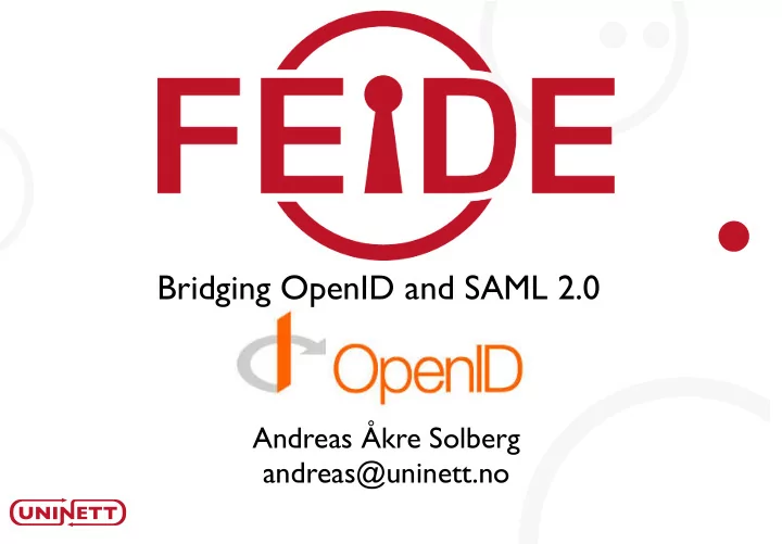 bridging openid and saml 2 0