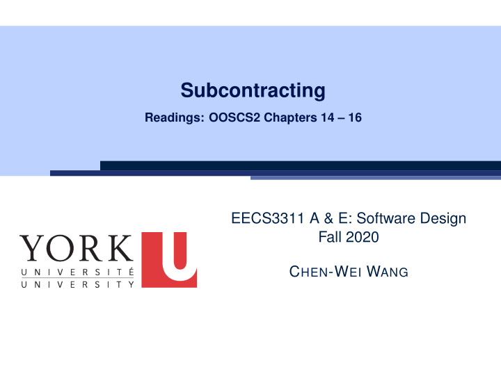 subcontracting