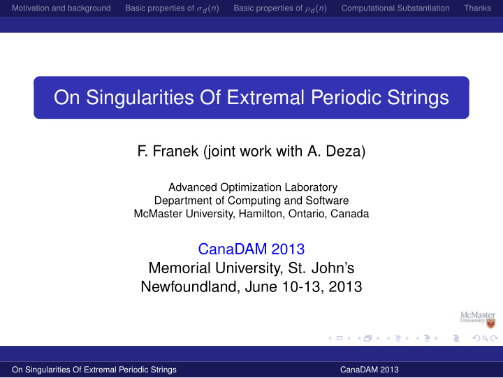 on singularities of extremal periodic strings
