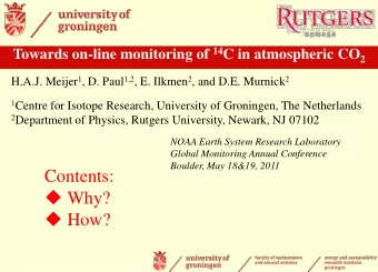 Contents:  Why?  How? Anthropogenic CO 2 production The increase of atmospheric CO 2 is half