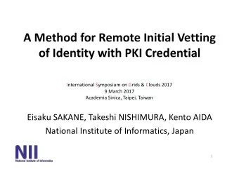 A  Method  for  Remote  Initial  Vetting    of  Identity  with  PKI