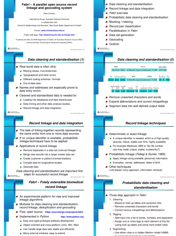 data cleaning and standardisation 1 data cleaning and