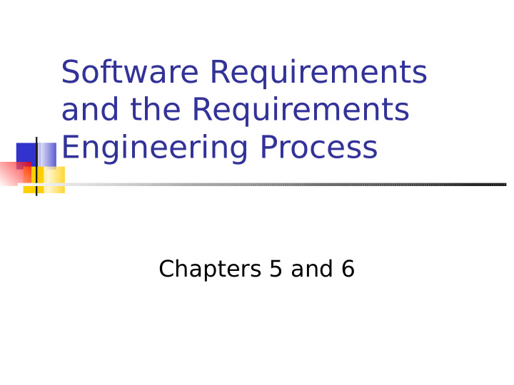 software requirements and the requirements engineering