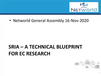 SRIA  A TECHNICAL BLUEPRINT  FOR EC RESEARCH  1  2  Disclaimer  The SRIA contains 240 pages with