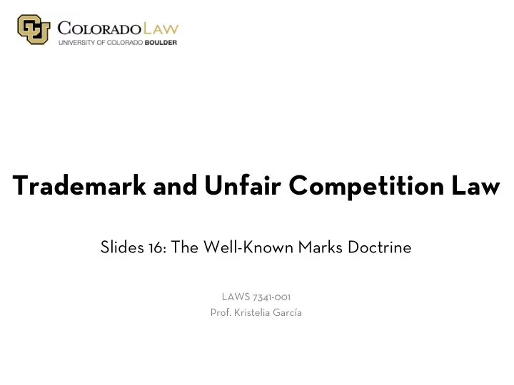 trademark and unfair competition law