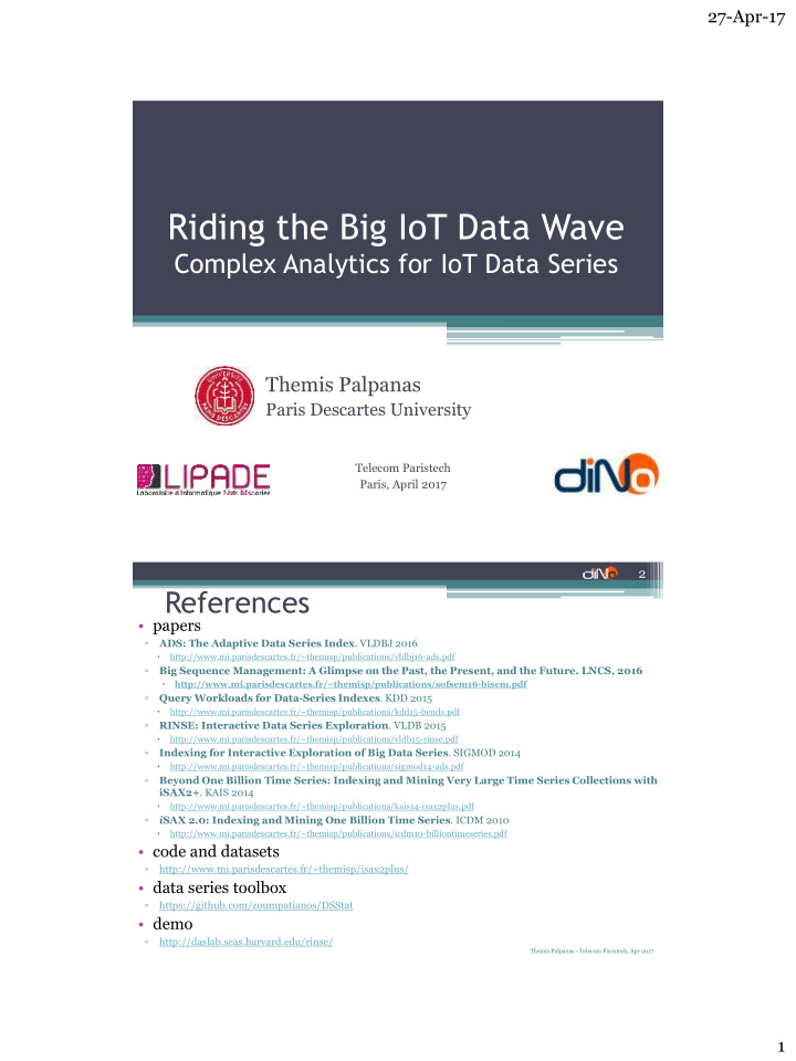 riding the big iot data wave