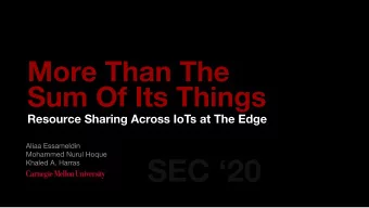 What are IoTs?  2  More Than The Sum Of Its Things  SEC 20  What are IoT Middlewares?  3  More