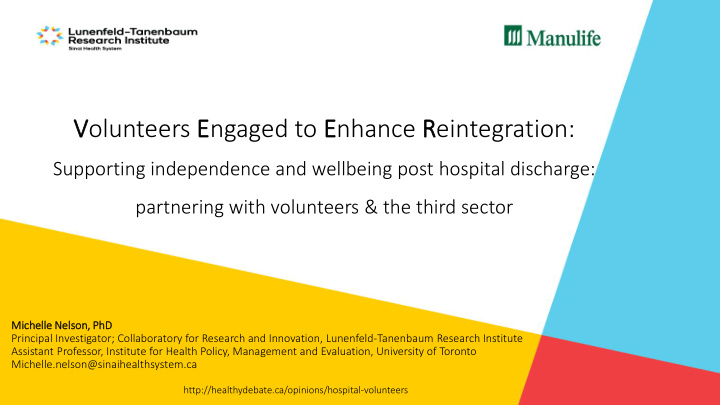 volunteers engaged to enhance reintegration