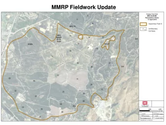 MMRP Fieldwork Update  5/26/2015  victor.l.shurtleff.civ@mail.mil  1 MMRP Fieldwork Update