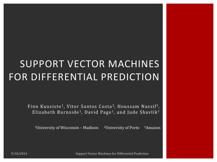 support vector machines