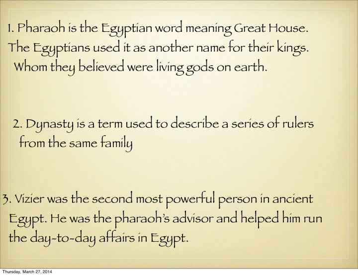 1 pharaoh is the egyptian word meaning great house the