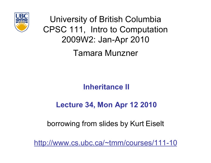 university of british columbia cpsc 111 intro to