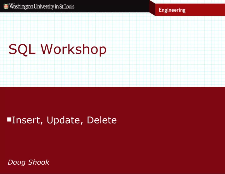 sql workshop