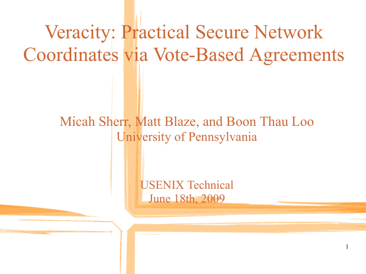 veracity practical secure network coordinates via vote