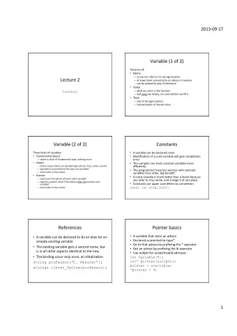 Variable  (1  of  2)    Consists  of:    Name    so  we  can