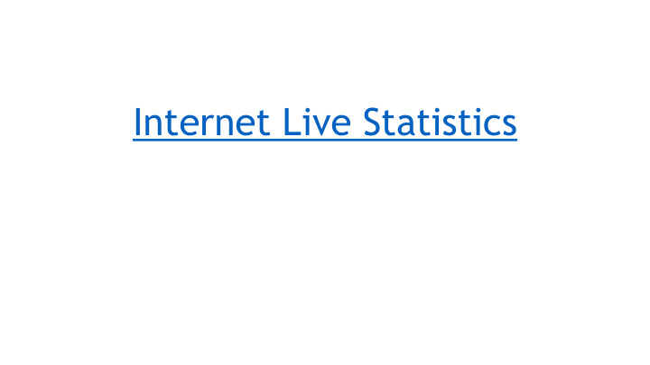 internet live statistics how much data do we create every