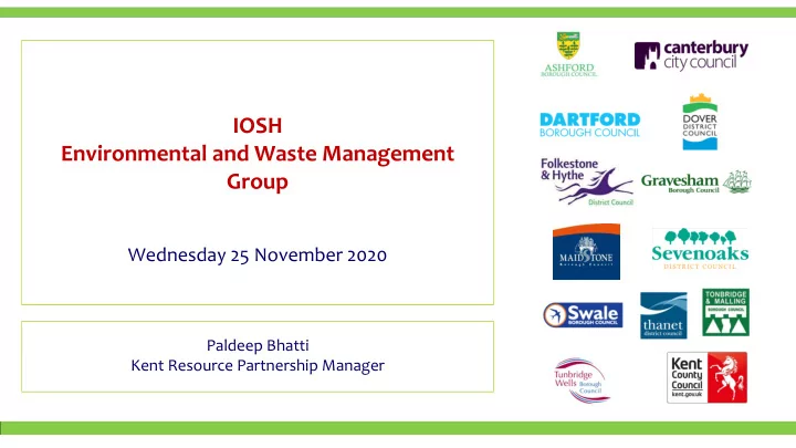 iosh environmental and waste management group