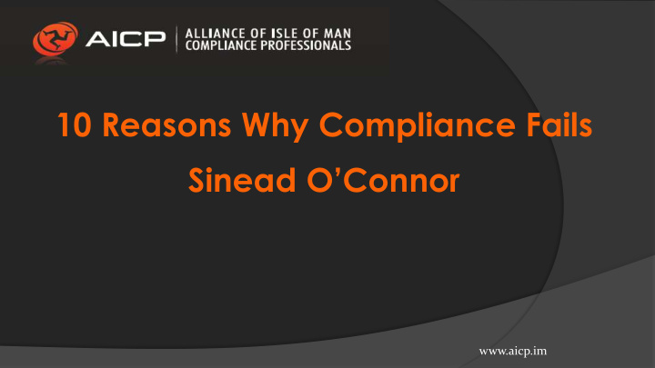 10 reasons why compliance fails