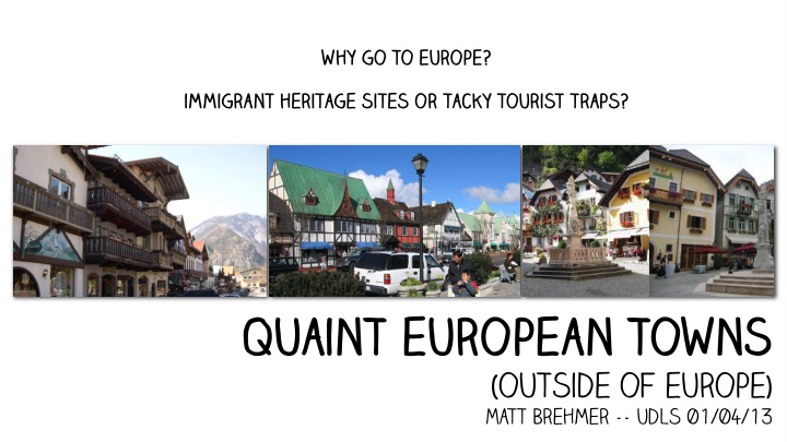 quaint european towns