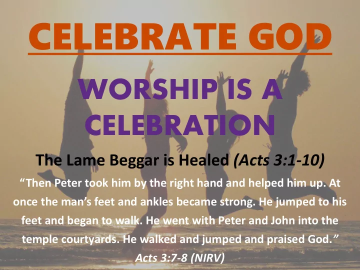 celebrate god