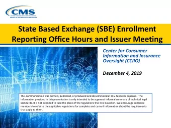 Reporting Office Hours and Issuer Meeting  Center for Consumer  Information and Insurance