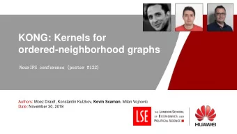 ordered-neighborhood graphs  l  47pt    NeurIPS  PS confere  renc  nce (poster  er #122)