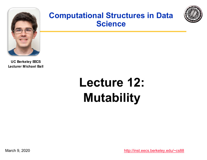 lecture 12 mutability